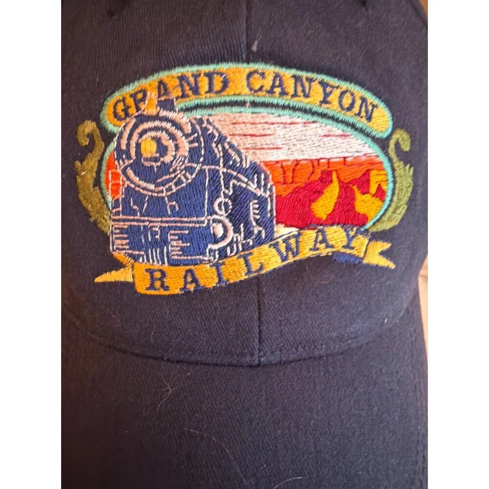 Grand Canyon‎ Railway Embroidered Navy Adjustable Baseball Cap